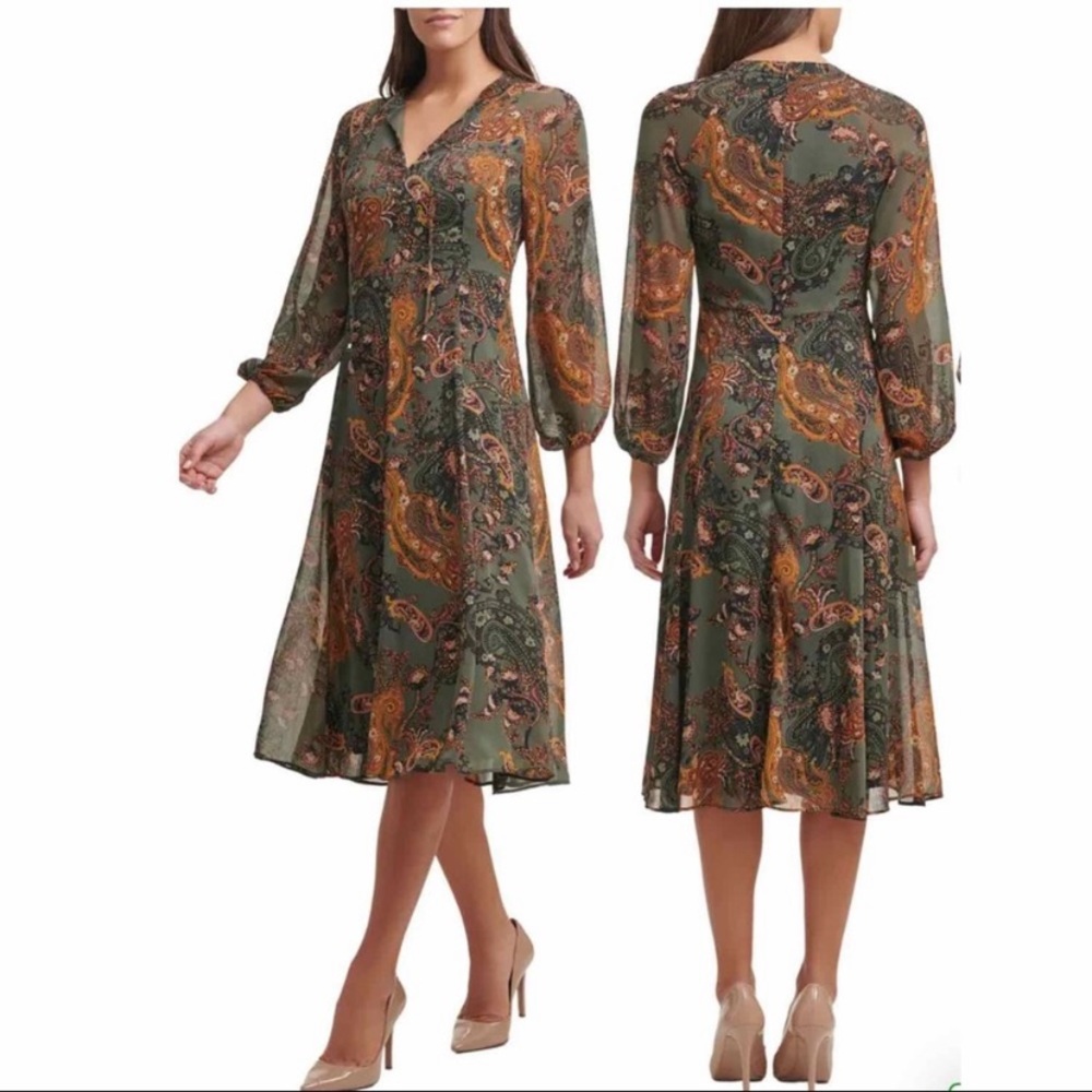 Tommy Hilfiger green paisley